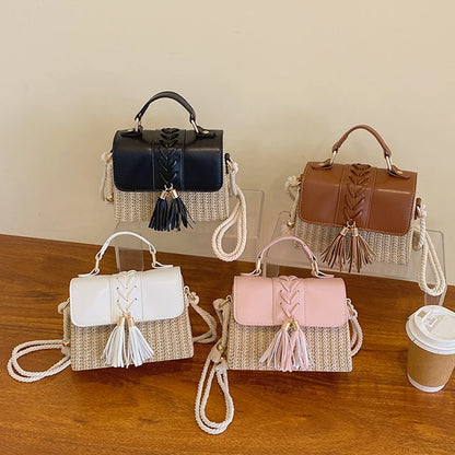 Straw Crossbody Beach Handbag