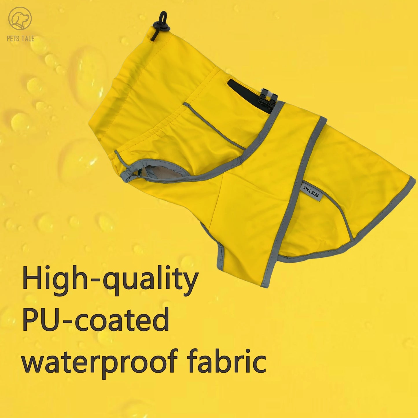 Waterproof Dog Raincoat with Reflective Strips & Adjustable Hood