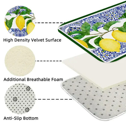 Lemon Fruit Kitchen Floor Mat