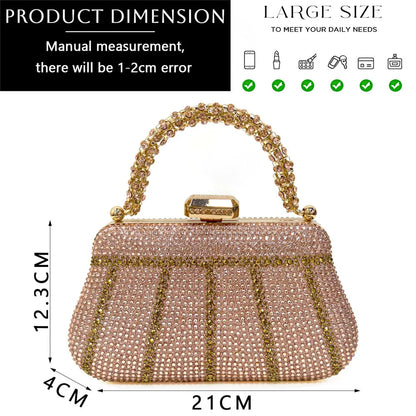 Luxury Rhinestone Evening Clutch Bag