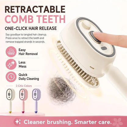 Electric Self-Cleaning Mist Hair Brush