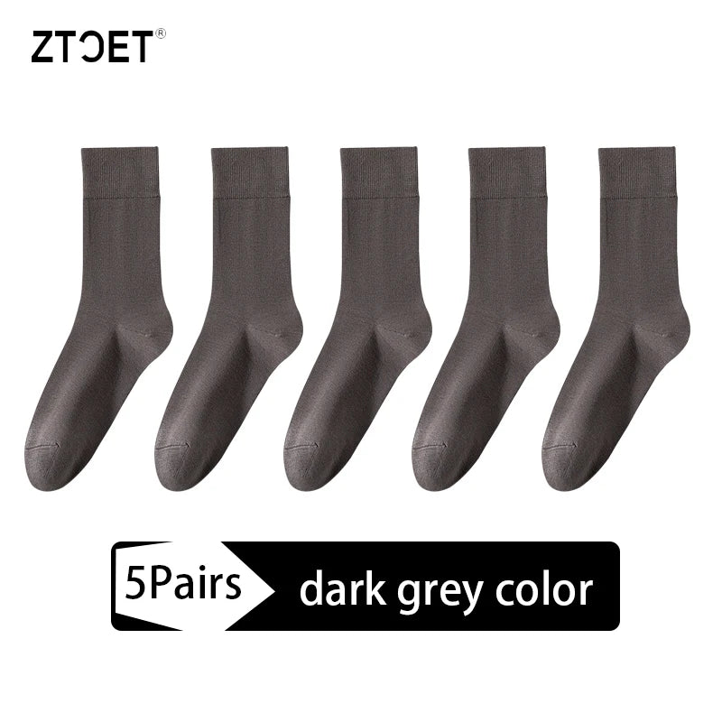 Men’s Cotton Business Casual Socks 5 Pairs