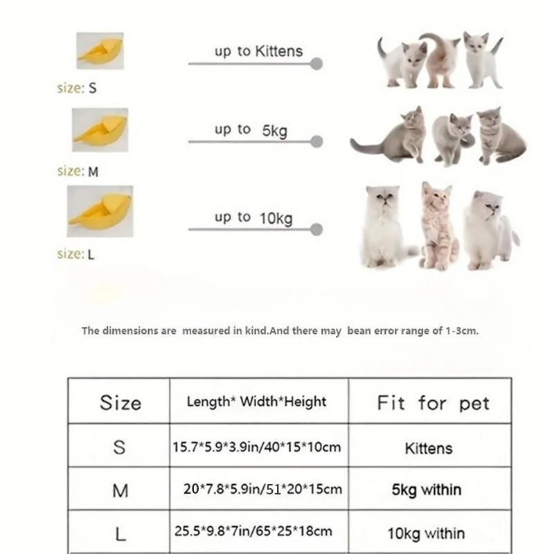 Funny Banana Pet Bed House for Cats & Small Dogs