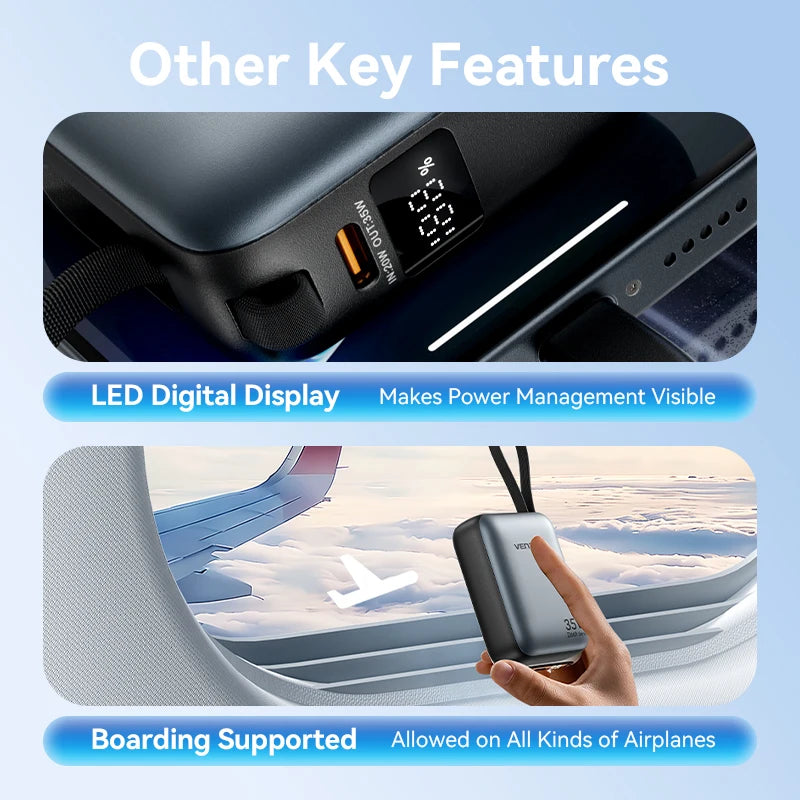 Vention 10000mAh 35W Fast Charging Power Bank