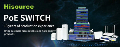 Hisource Fast Ethernet PoE Switch with VLAN Support