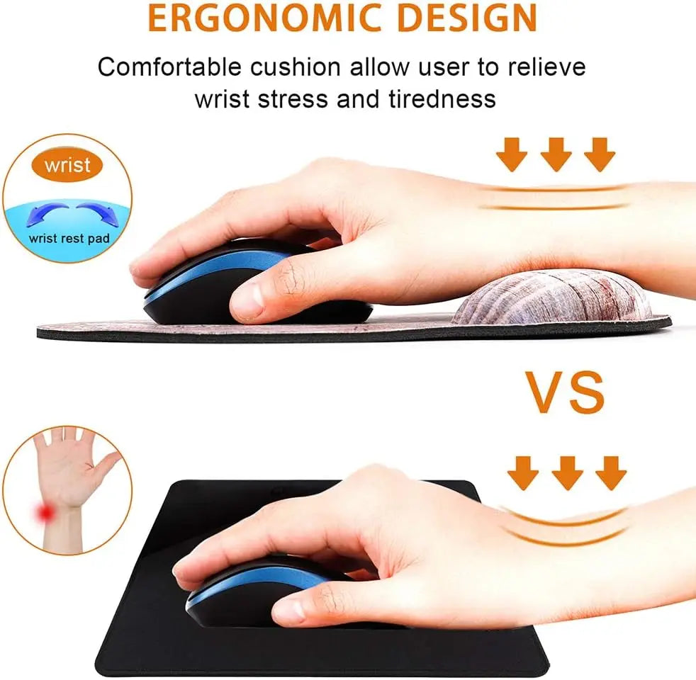 Ergonomic Memory Foam Wrist Rest Mouse Pad