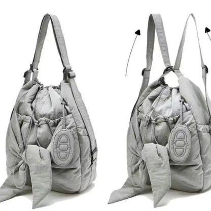 Minimalist Nylon Shoulder Tote Bag