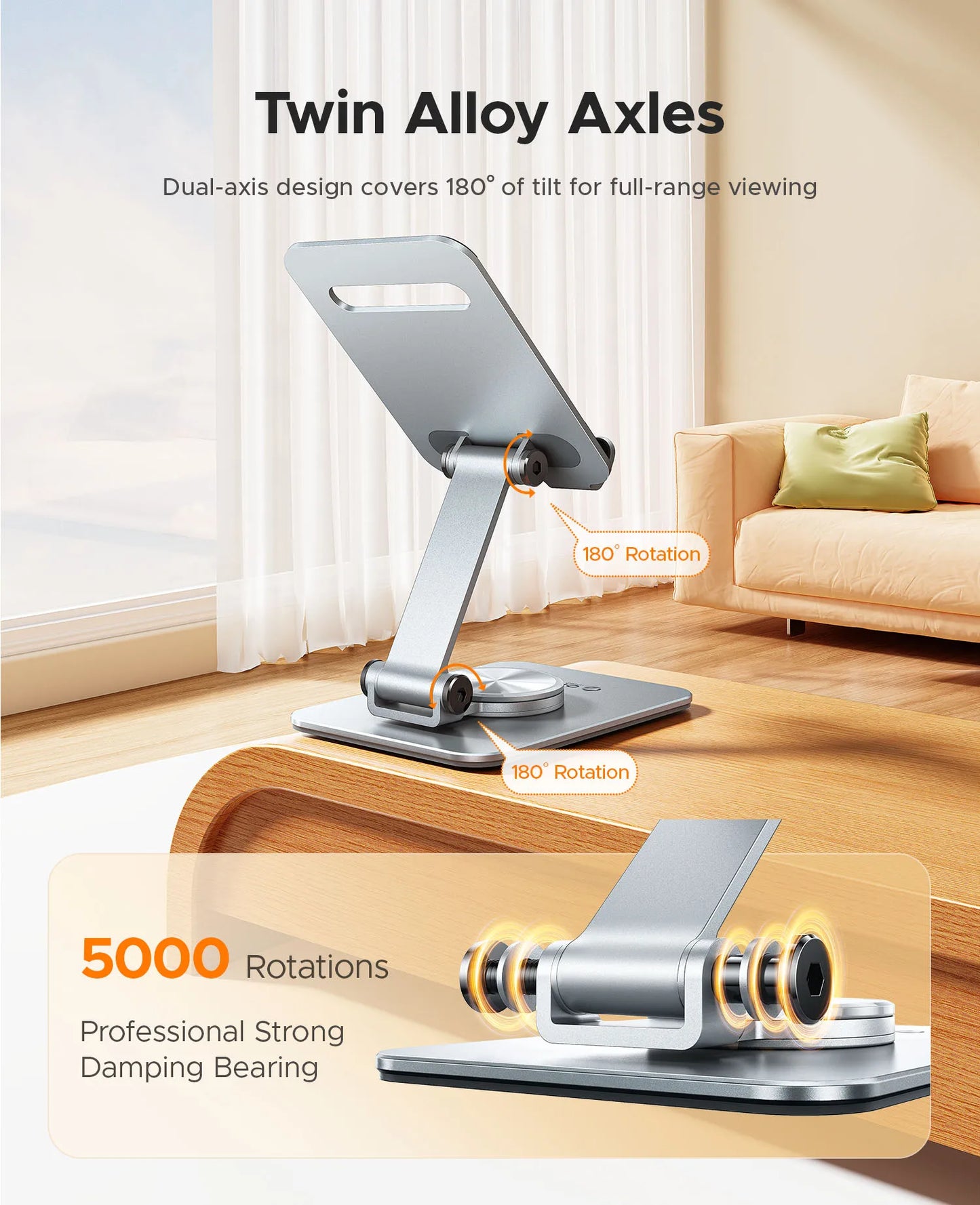 Aluminum 360° Rotating Phone Desk Holder
