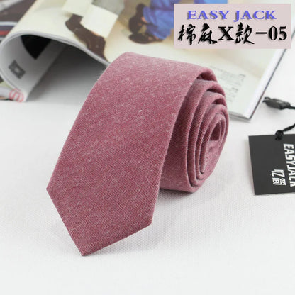 Casual Linen Narrow Necktie