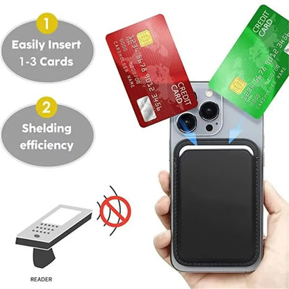 Magnetic Leather Wallet Case for iPhone