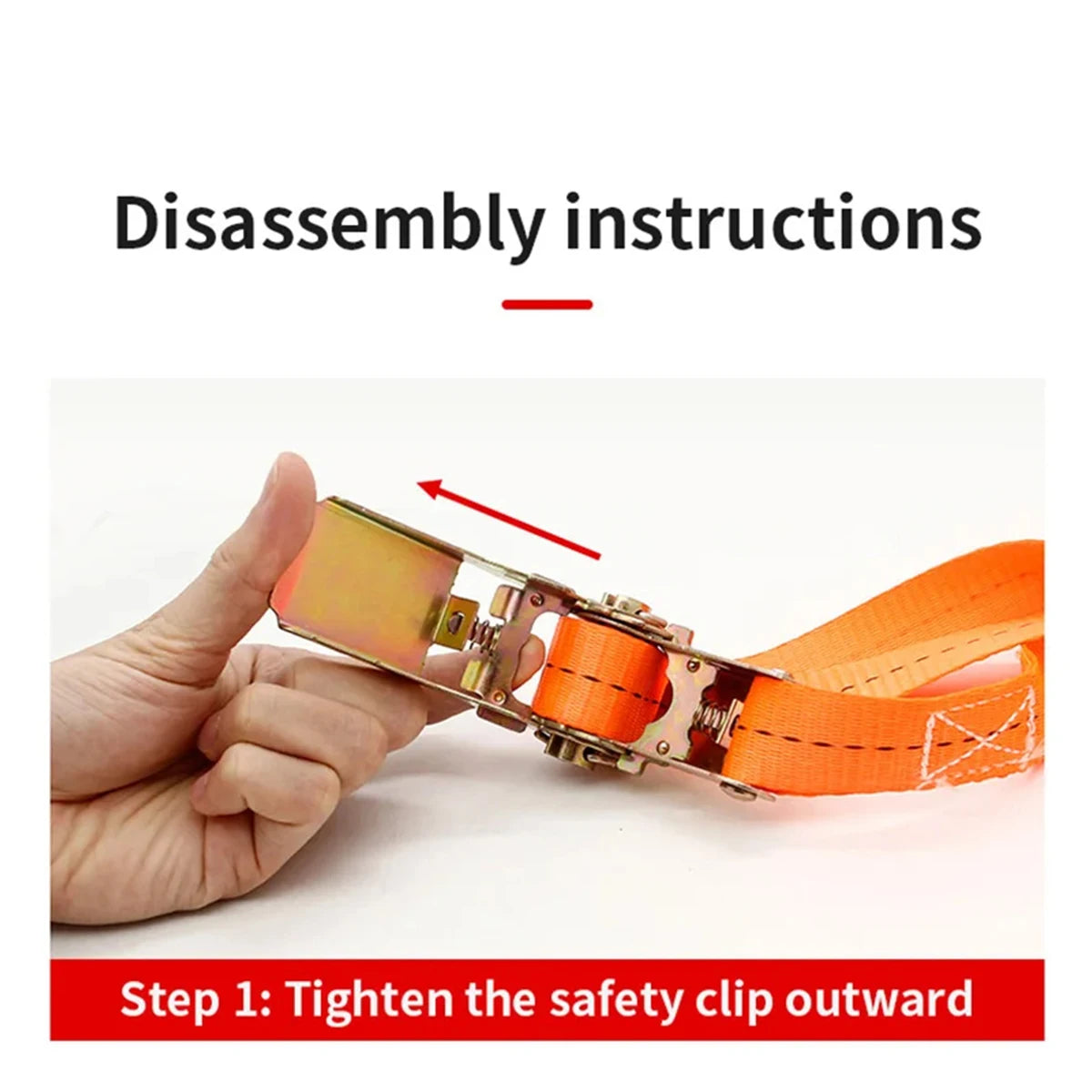 Heavy-Duty Ratchet Cargo Tie Down Strap