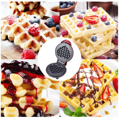 Compact Electric Heart-Shaped Waffle Maker