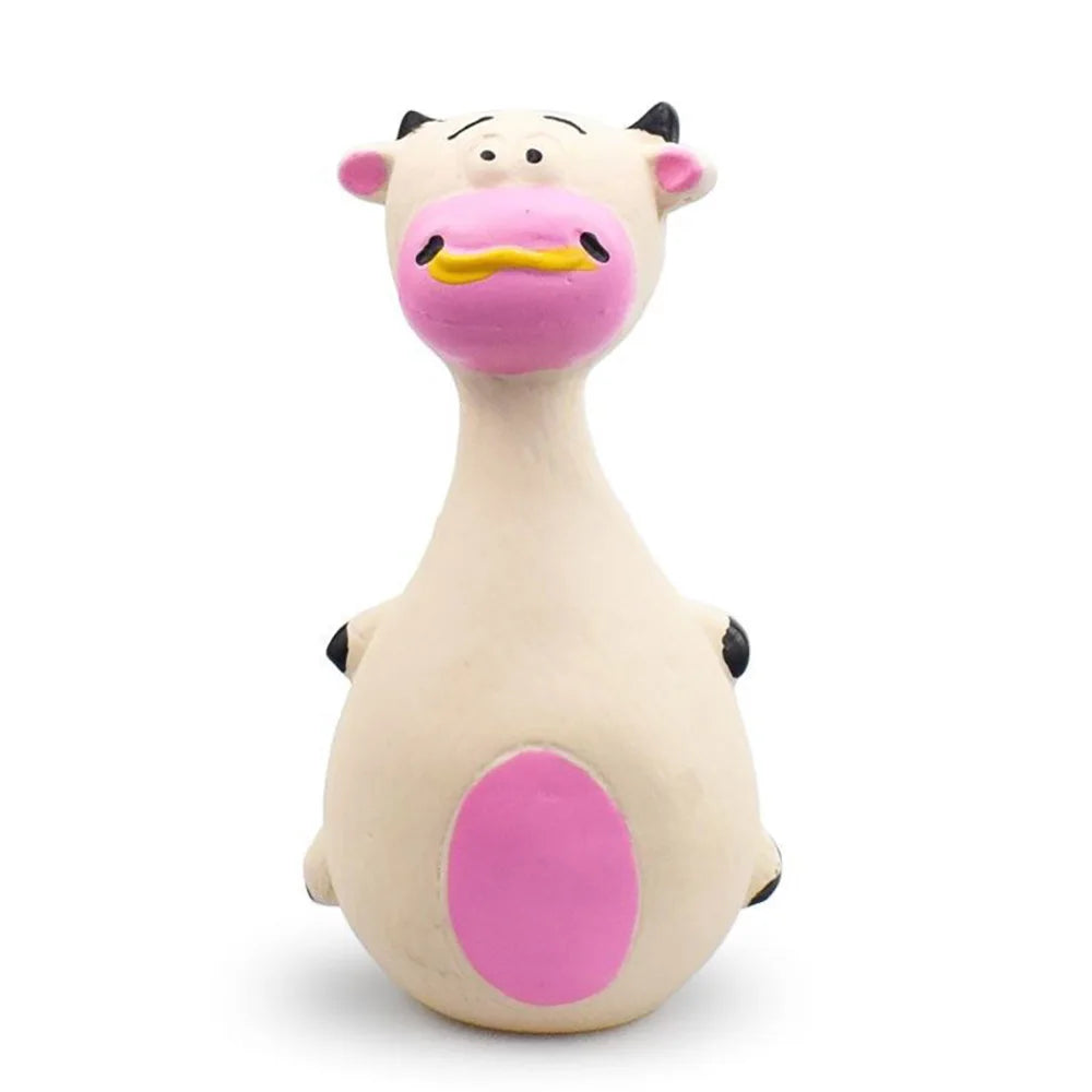 Cartoon Squeaky Rubber Dog Toy