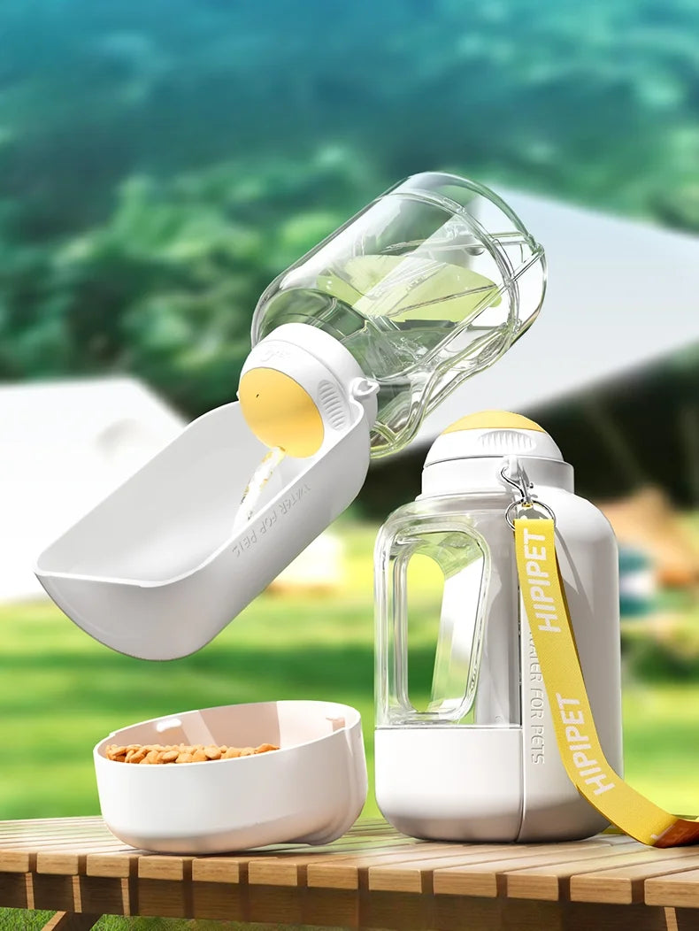 2-in-1 Portable Dog Water Bottle & Food Container