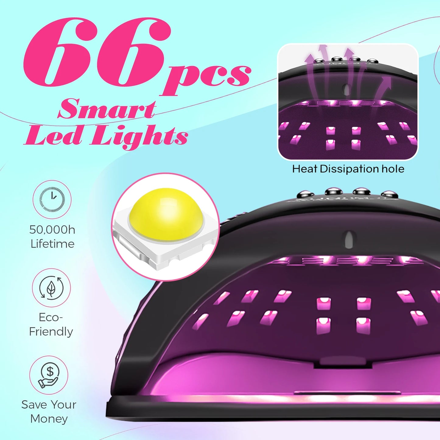DianaBeauty UV LED Nail Lamp With Auto Motion Sensor