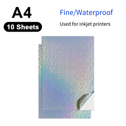 A4 Holographic Printable Vinyl Sticker Paper