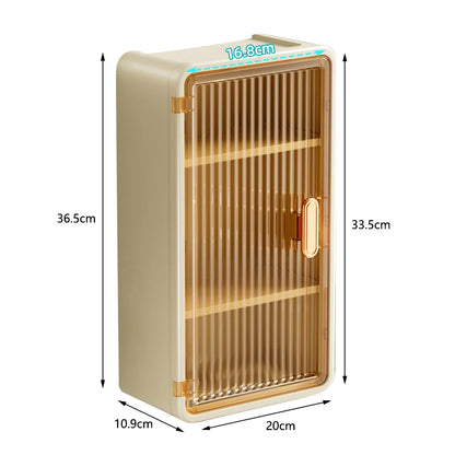 Wall-Mounted Waterproof Tissue Holder & Bathroom Storage Shelf