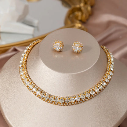 Colorful Crystal Necklace & Earring Set