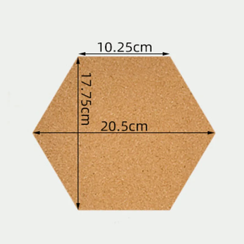Hexagon Cork Bulletin Board Tiles