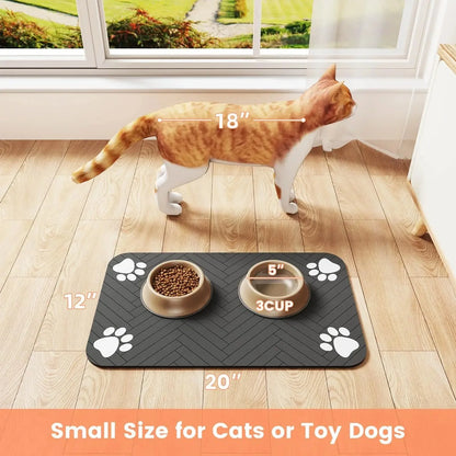 Absorbent Waterproof Food & Water Bowl Placemat