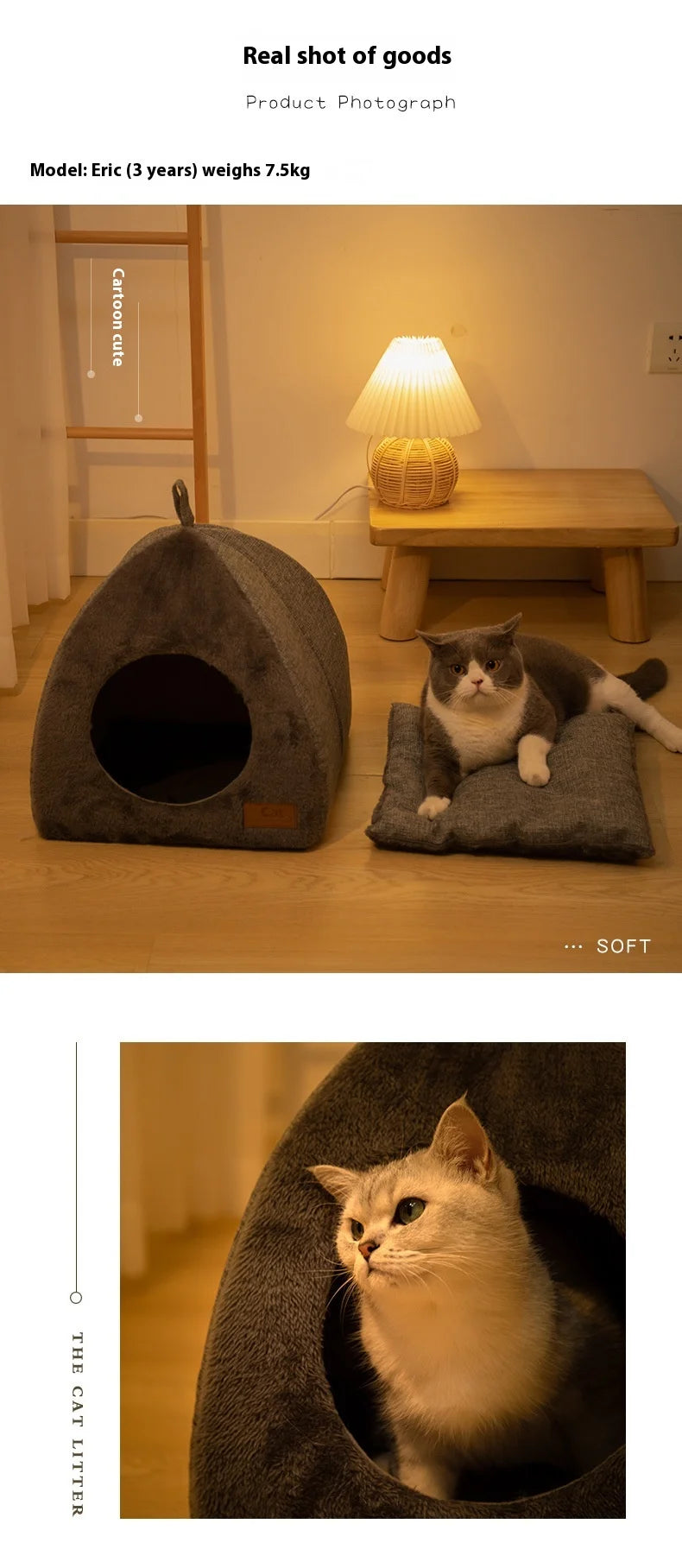 Triangle Cat Cave Bed