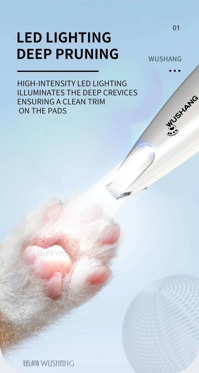 Rechargeable Waterproof Paw, Face & Ear Hair Trimmer