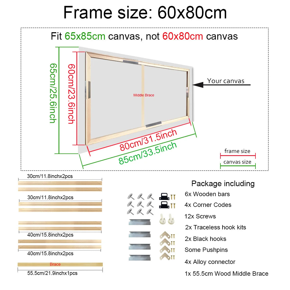 Wooden Canvas Frame for Paintings & Photos