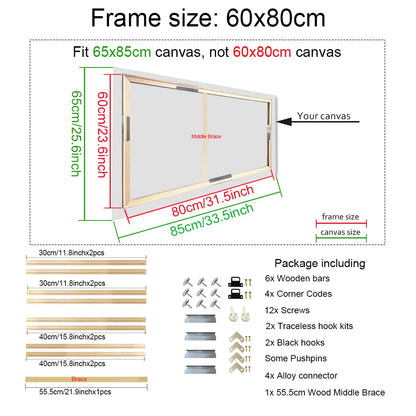 Wooden Canvas Frame for Paintings & Photos