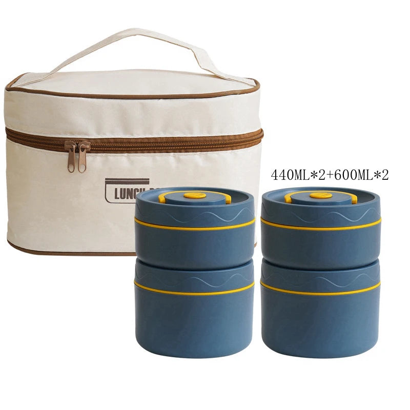 Insulated Stainless Steel Lunch Container Set