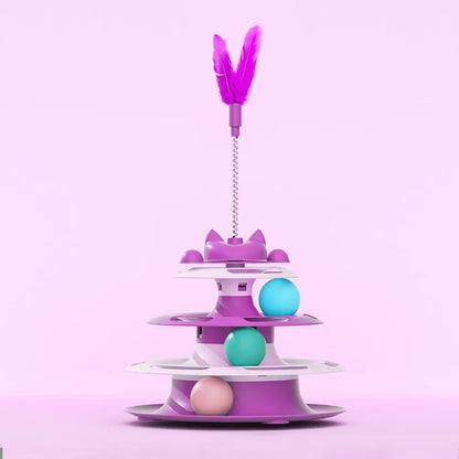 Interactive Cat Tower Ball Toy