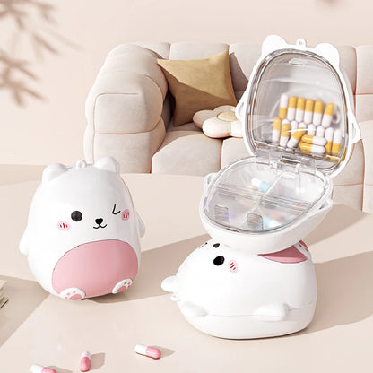 Mini Bear Travel Jewelry & Pill Organizer Box