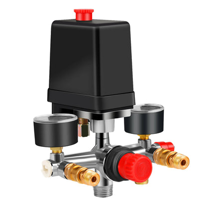 Air Compressor Pressure Switch with Regulator & Gauges