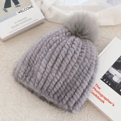 Women’s Natural Mink Fur Winter Hat