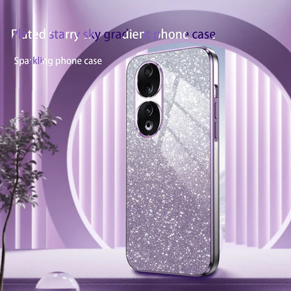 Luxury Electroplated Glitter Case For Honor 90 Pro Transparent Phone Back Cover