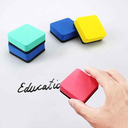 Mini Magnetic Dry Erase Board Erasers for Home, Office & Classroom