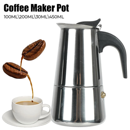 Stainless Steel Stovetop Moka Coffee Maker