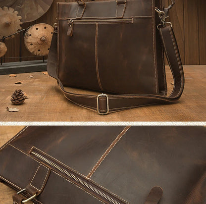 Crazy Horse Leather Handbag