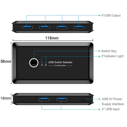 USB 3.0 Sharing Switch for 2 Computers