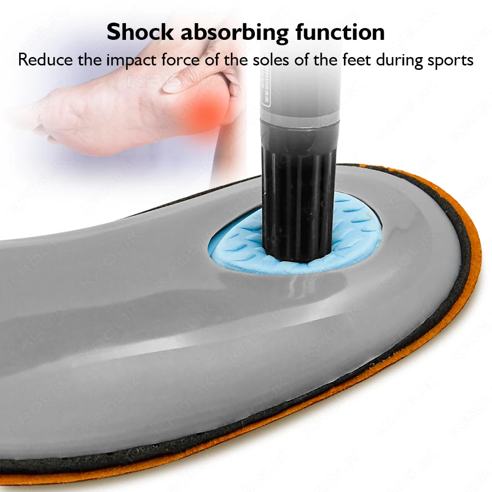 PU Leather Orthotic Arch Support Insoles