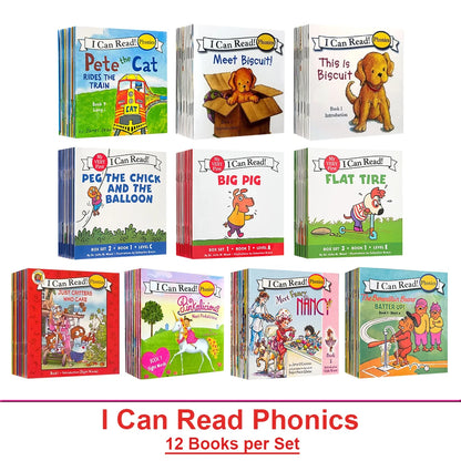 12 Books Set I Can Read Phonics English Picture Books