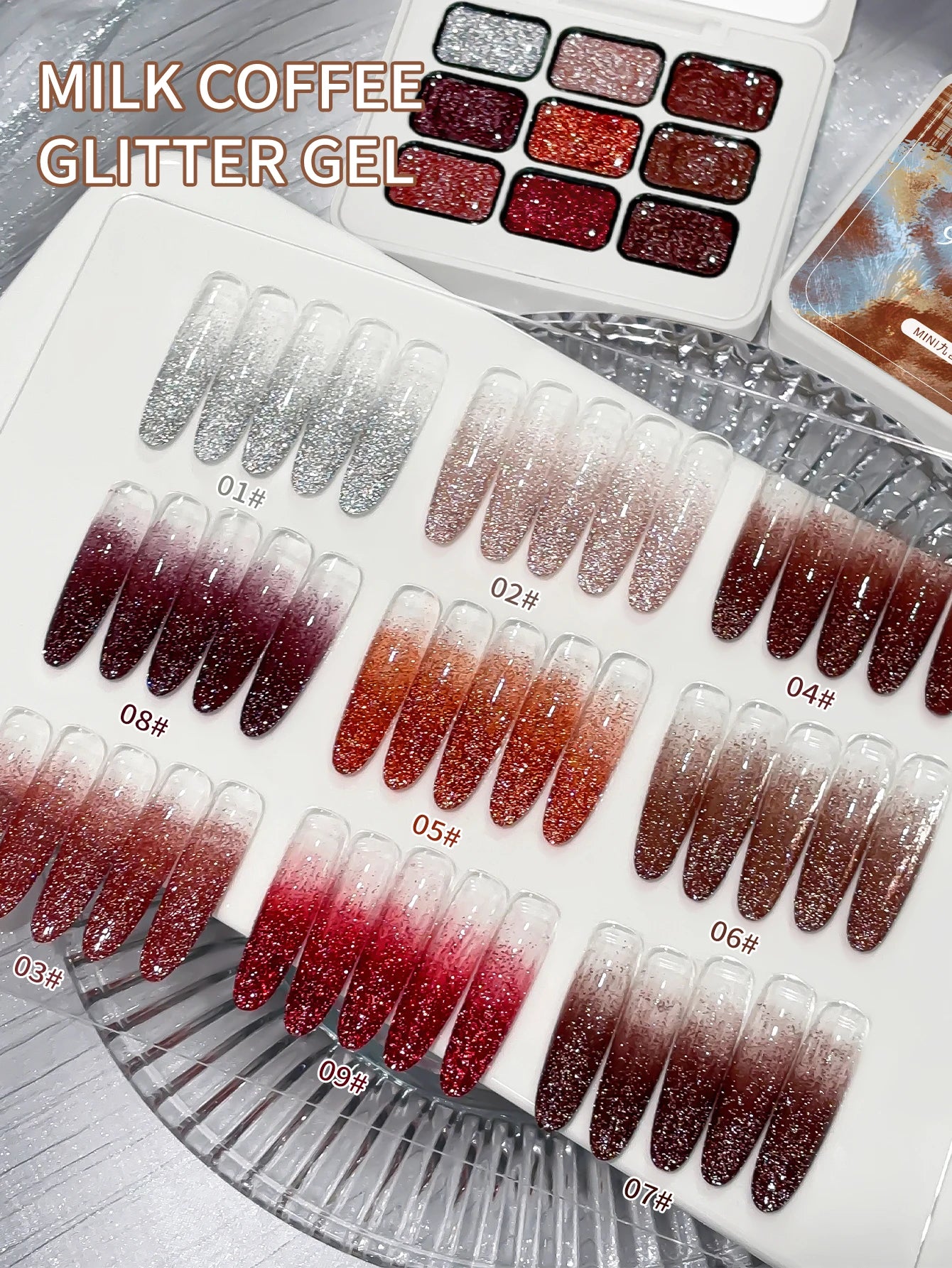 9 Color Semi-Solid Gel Nail Polish Set