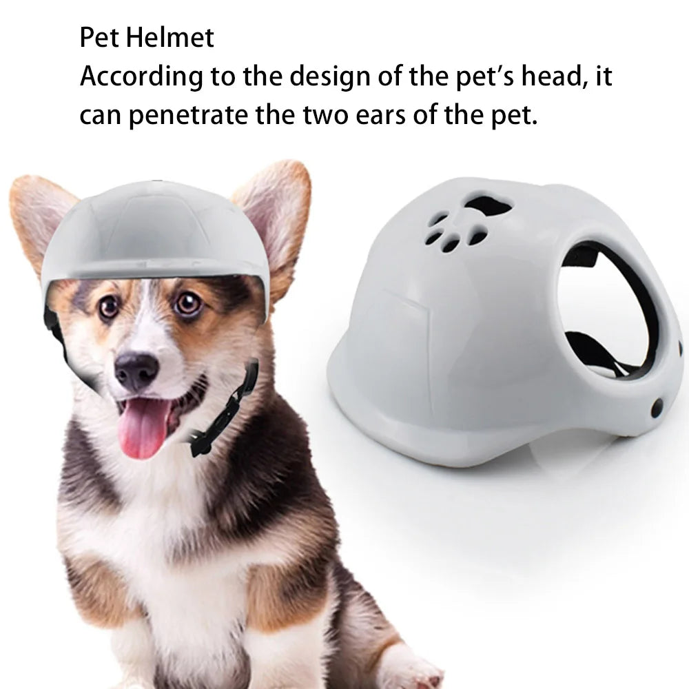 Lightweight Dog Safety Helmet with Ear Openings