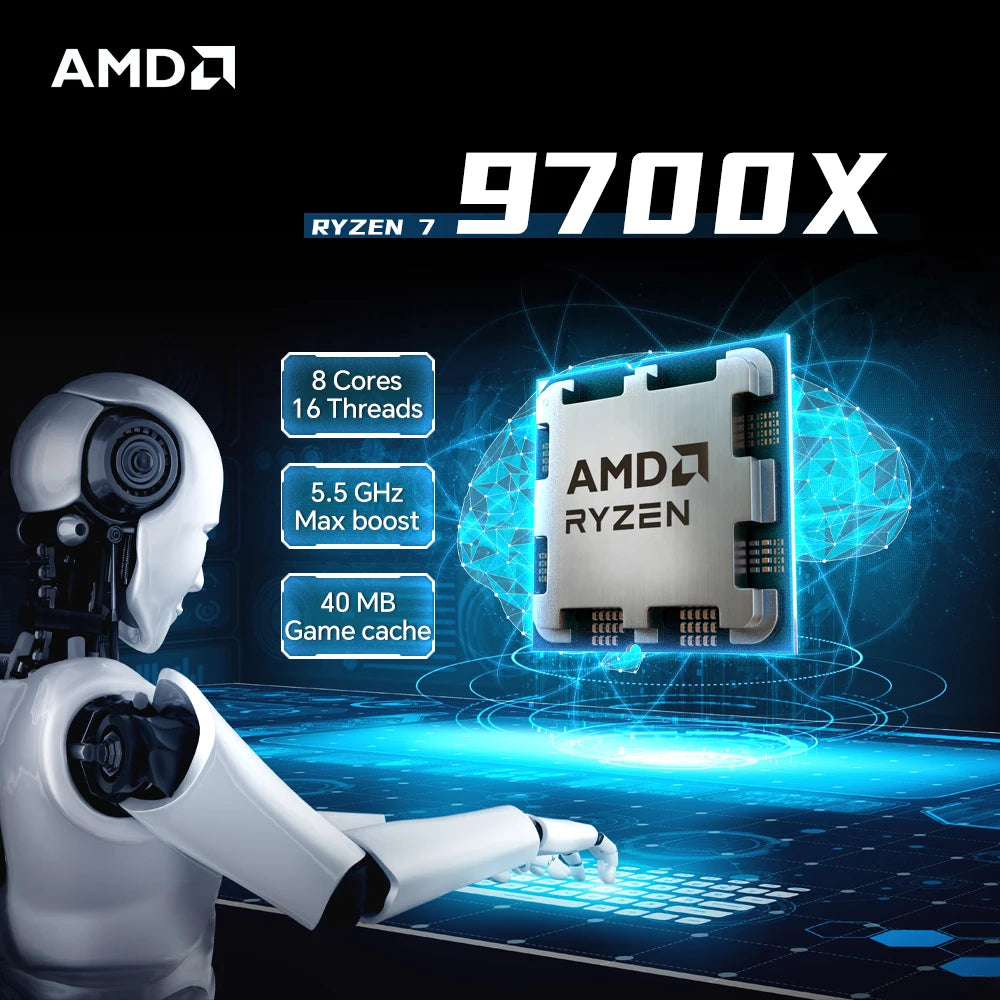 AMD Ryzen 7 9700X 8-Core 16-Thread AM5 Desktop Processor (Tray)