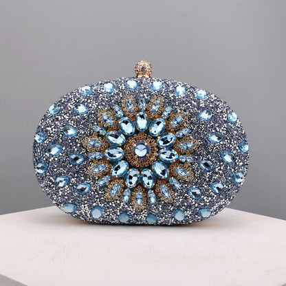 Flower Rhinestones Evening Bag