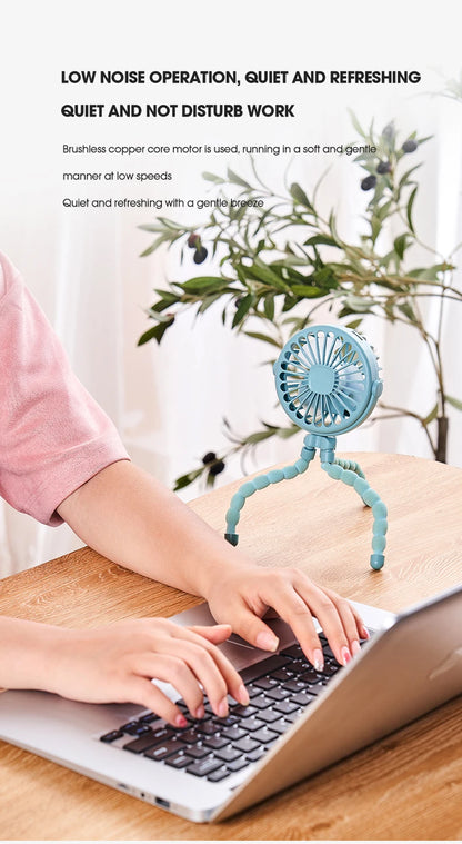 Portable Flexible Tripod Fan