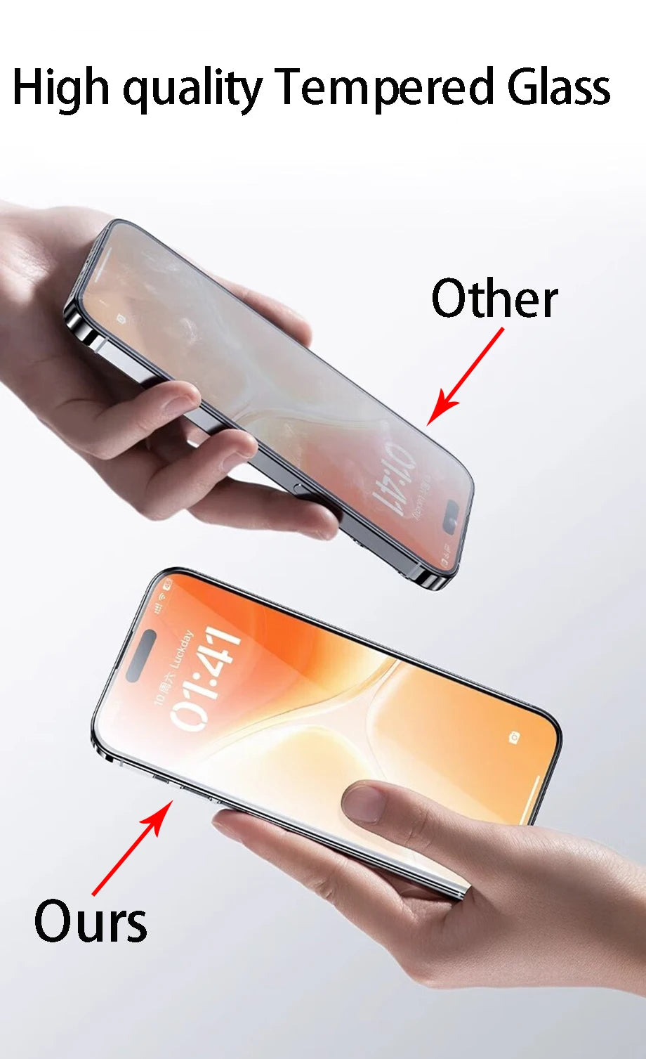 iPhone Tempered Glass Screen Protector 4-Pack