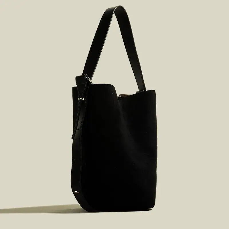 Women’s Suede-Effect Bucket Shoulder Bag