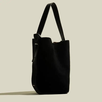 Women’s Suede-Effect Bucket Shoulder Bag