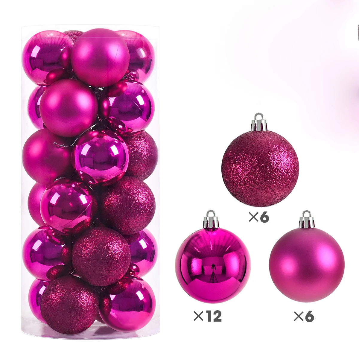 24-Piece Christmas Bauble Ornament Set