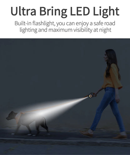 LED Retractable Dog Leash